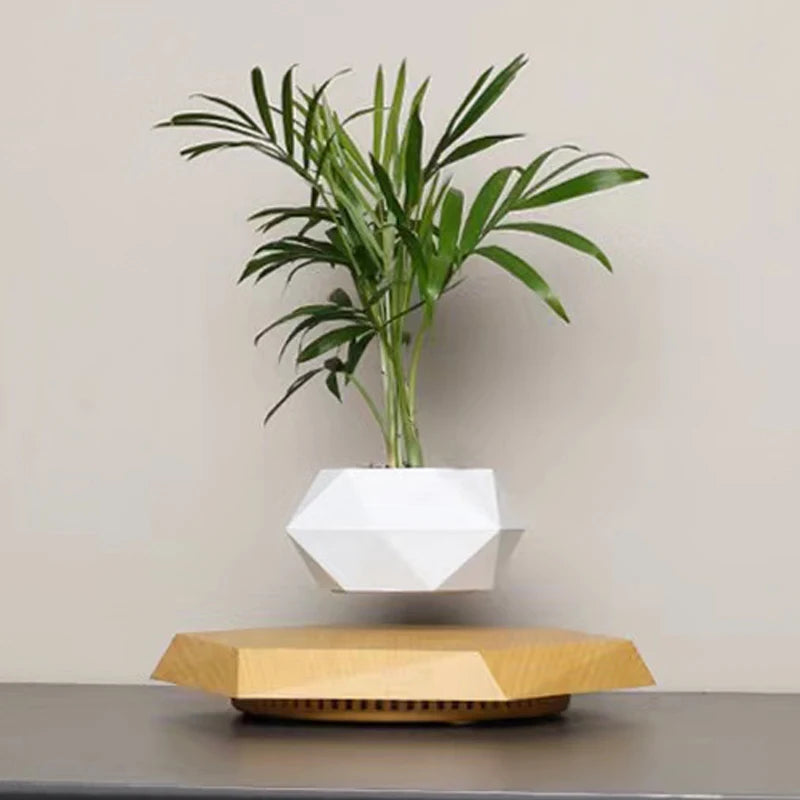 Novelty Levitation Desktop Flowerpot, Geometric Suspended Planter, Home Office Decoration