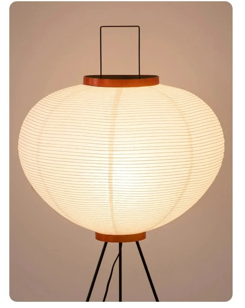 Noguchi Akari Rice Paper Floor Light Japanese Wabi Sabi Vintage Standing Lamp for Bedroom Living Room House Bedside Decoration