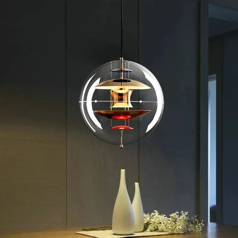 Nordic Danish Acrylic Planet Chandelier LED Pendant Light for Modern Kitchen Dining