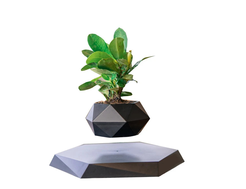 Novelty Levitation Desktop Flowerpot, Geometric Suspended Planter, Home Office Decoration