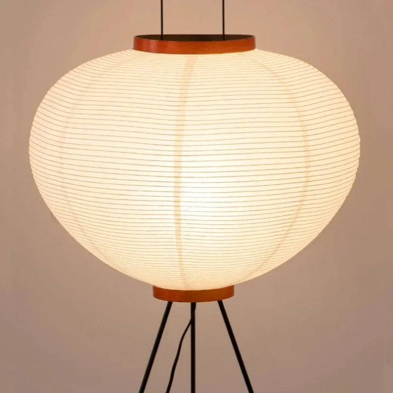 Noguchi Akari Rice Paper Floor Light Japanese Wabi Sabi Vintage Standing Lamp for Bedroom Living Room House Bedside Decoration